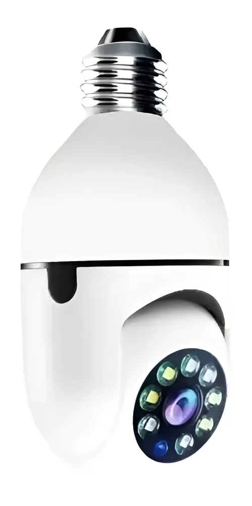 Cámara Wifi Bombillo 360° Discreta 1080p